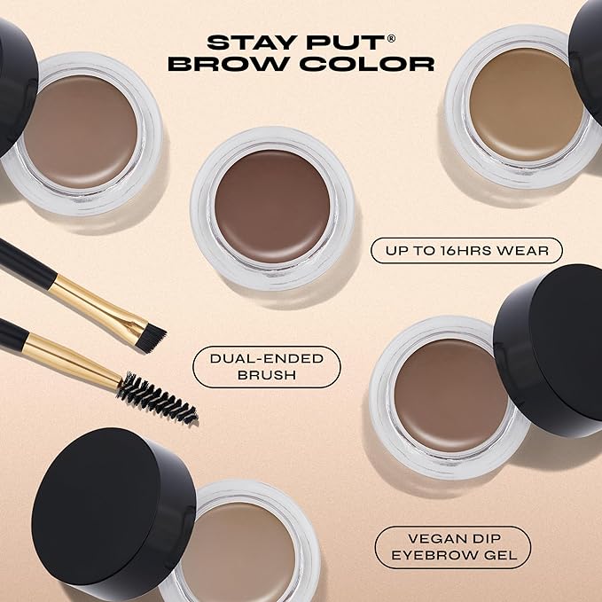 Milani Stay Put Brow Color - Medium Brown (0.09 Ounce) Vegan, Cruelty-Free Eyebrow Color that Fills and Shapes Brows…-Velvo Beauty