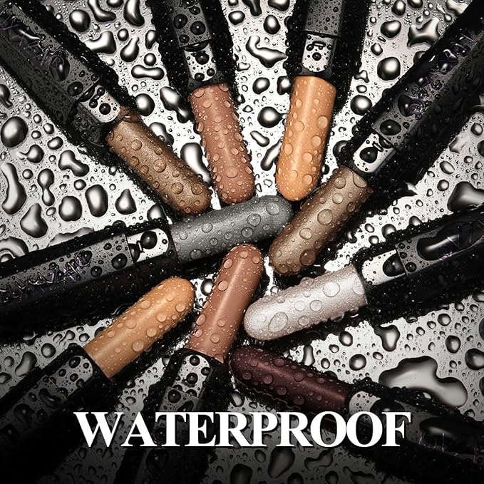 Neutral Brown Eyeshadow Stick Makeup 6PCS Set, Metallic Shimmer Matte Cream Eye Shadow Eyeliner Brightener Pencil Crayon - BROWN LATTE-Velvo Beauty