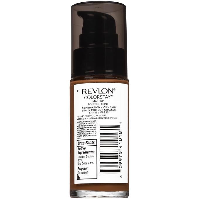 Revlon Liquid Foundation, ColorStay Face Makeup for Combination & Oily Skin, SPF 15, Medium-Full Coverage with Matte Finish, Cappuccino (410), 1.0 oz-Velvo Beauty