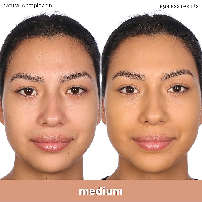 Almay Anti-Aging Foundation, Smart Shade Face Makeup with Hyaluronic Acid, Niacinamide, Vitamin C & E, Hypoallergenic-Fragrance Free, 300 Medium, 1 Fl Oz (Pack of 1)-Velvo Beauty