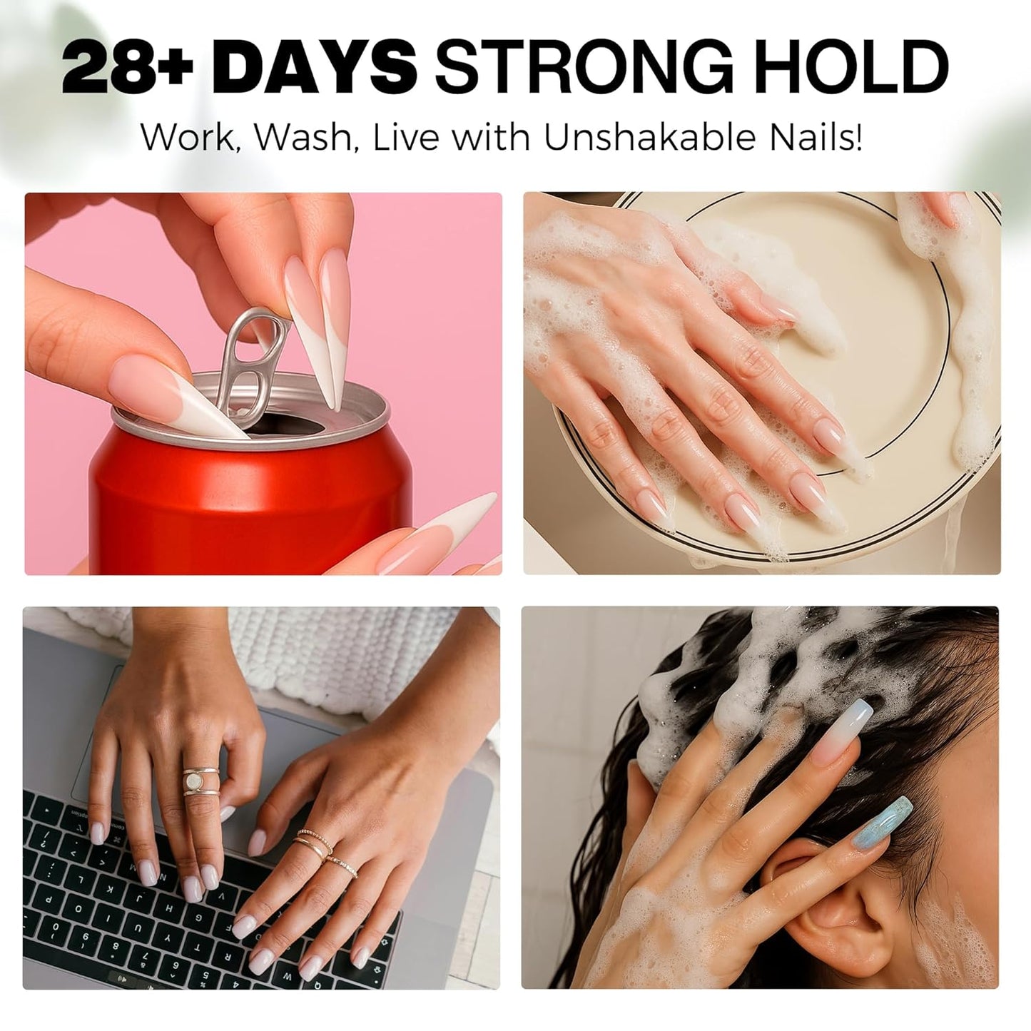 Nail Glue Gel for Nail Tips, Super Strong Solid Gel Glue U V Cured Needed, 15ml Soak Off Soft Adhesive Bonding for Acrylic Nails, Nails Extension Fake Nails-Velvo Beauty