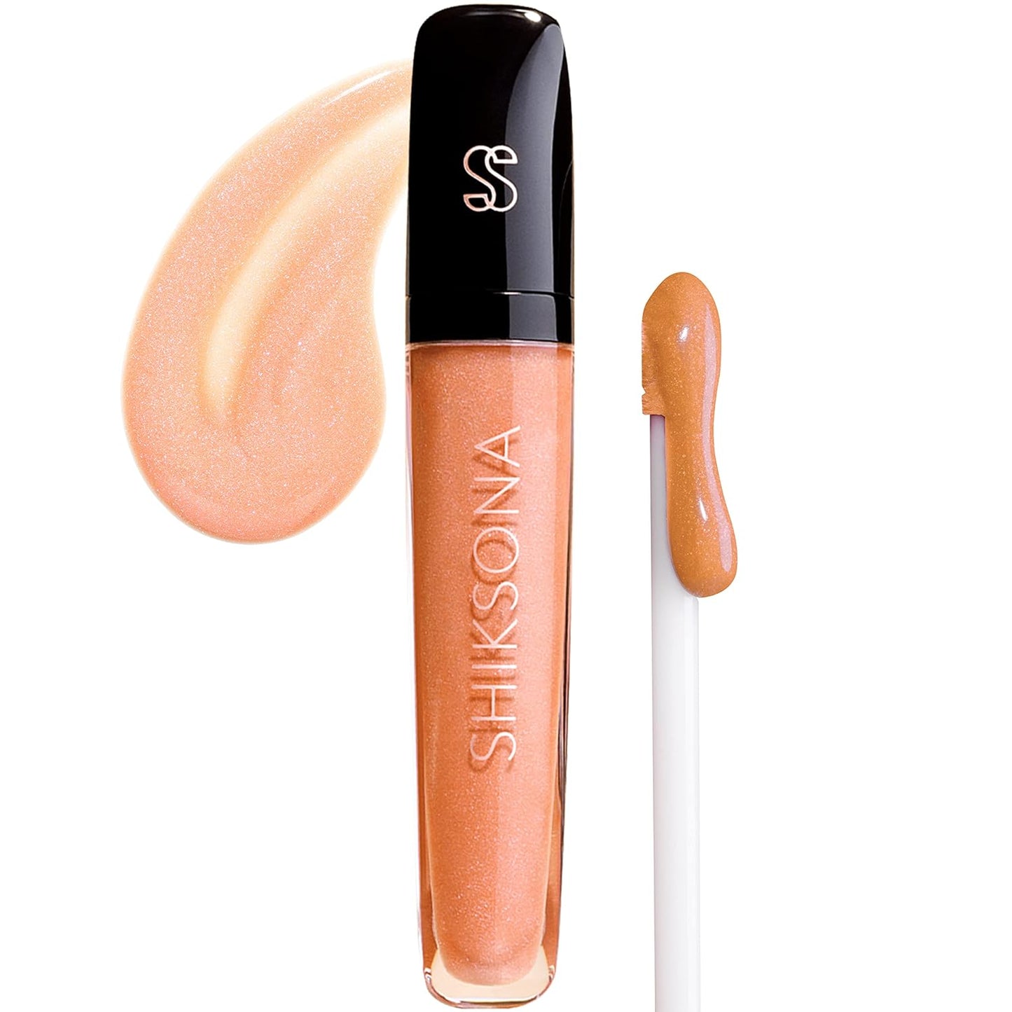 High Shine Lip Gloss | Hydrating, Vegan, Non-Sticky Lipgloss in a Timeless, Universal Color | Sassy Stunner (Sheer Peach with Pink Shimmer)-Velvo Beauty