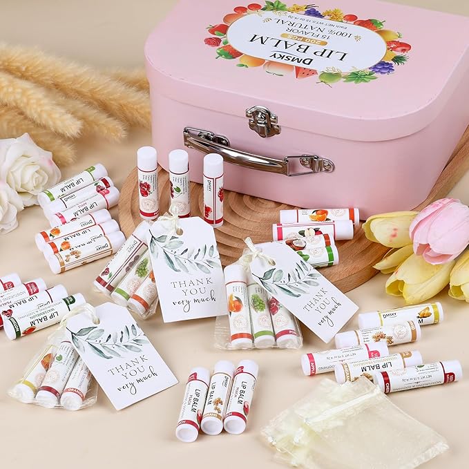 DMSKY 200 Pack Lip Balm, Natural Lip Balm Bulk with Vitamin E and Coconut Oil, Moisturizing Soothing Chapped Lips, Gifts for Women Stocking Stuffers Party Favors-Velvo Beauty