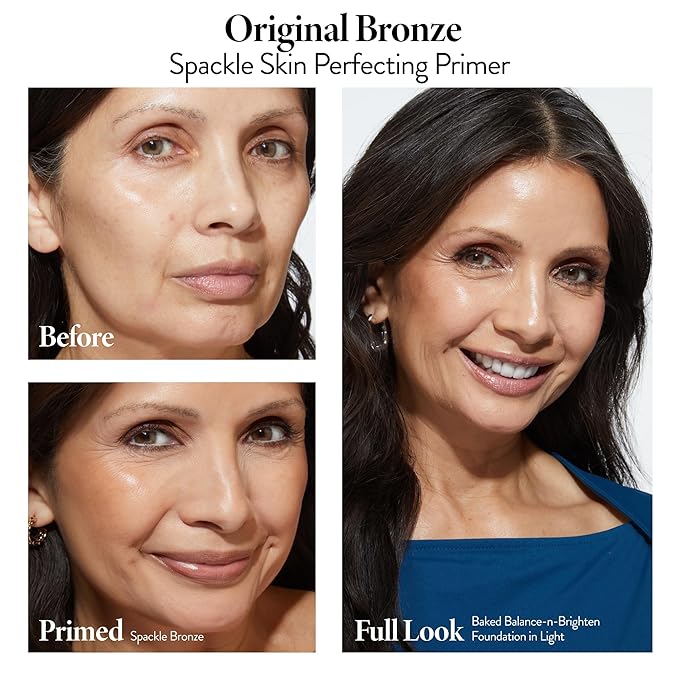 LAURA GELLER NEW YORK Spackle Primer - Bronze - Super-Size 2 Fl Oz - Hyaluronic Acid Makeup Primer for Mature Skin-Velvo Beauty