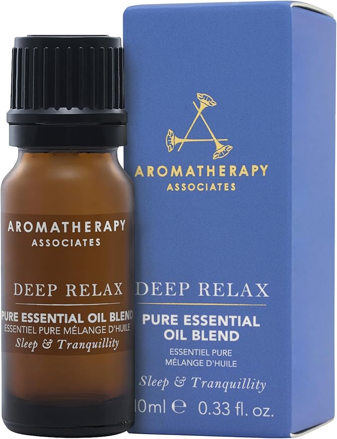 Aromatherapy Associates Deep Relax Pure Essential Oil Blend. Premium Undiluted Blend. Hand-Crafted with Vetivert, Chamomile and Sandalwood (0.33 fl oz)-Velvo Beauty