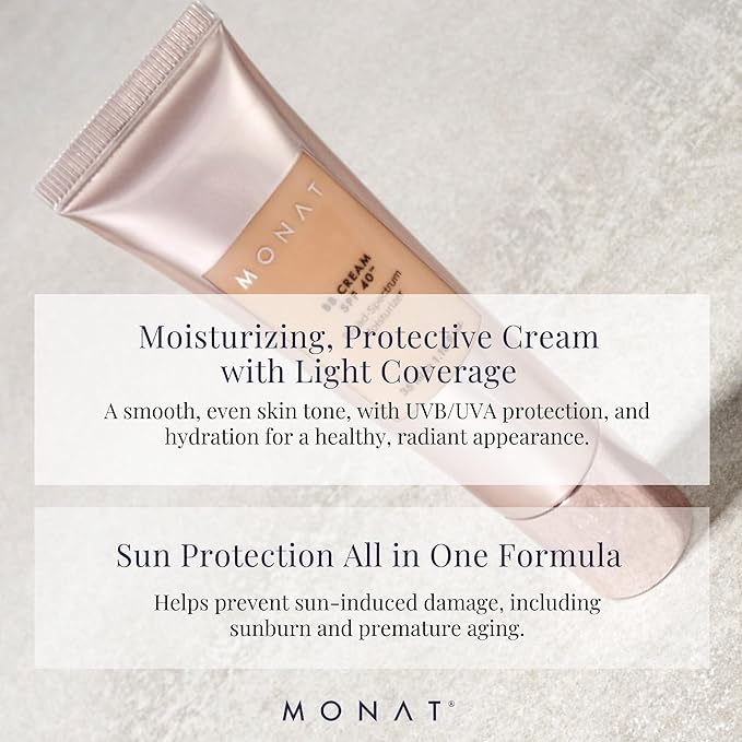 Monat BB Cream SPF 40 - Sand Broad-Spectrum Moisturizer, Lightweight Tinted Coverage, Fragrance-Free, 35ml/1.18 fl. oz.-Velvo Beauty