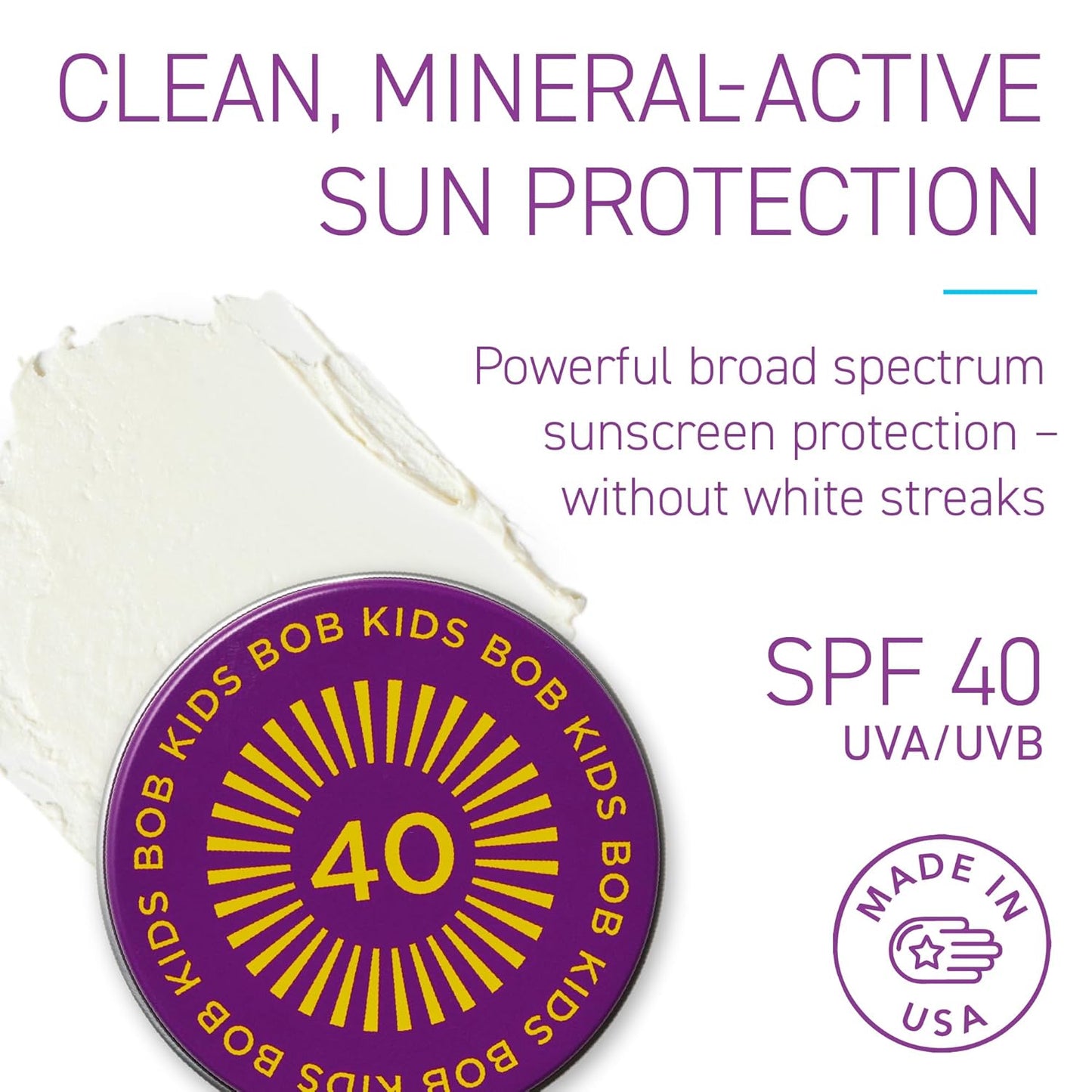 BOB KIDS Duo Pack SPF Sun Protection, SPF 30 Mineral Powder Sunscreen & SPF 40 Kids Sun Protection Balm, Broad Spectrum, Fragrance Free, Water Resistant-Velvo Beauty