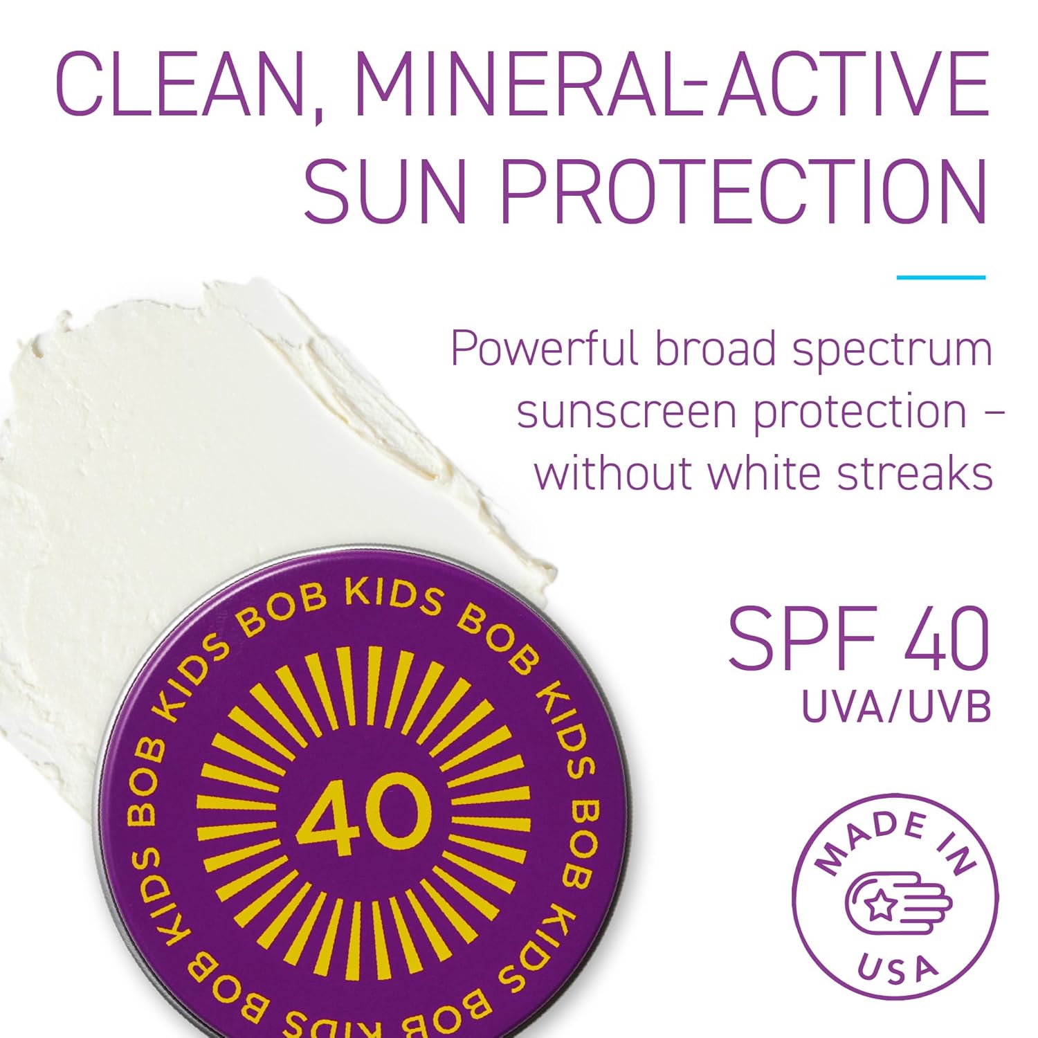 BOB KIDS Duo Pack SPF Sun Protection, SPF 30 Mineral Powder Sunscreen & SPF 40 Kids Sun Protection Balm, Broad Spectrum, Fragrance Free, Water Resistant-Velvo Beauty