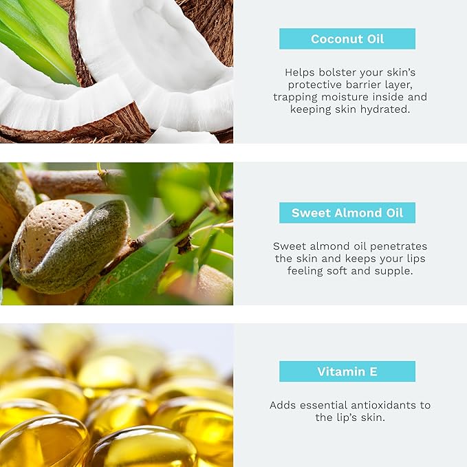 Rebels Refinery Mixed Lip Balm Trio - 100% Natural & Organic All-Day Moisture Care - Summer Citrus, Sour Blue Raspberry, Strawberry Mango Flavors-Velvo Beauty