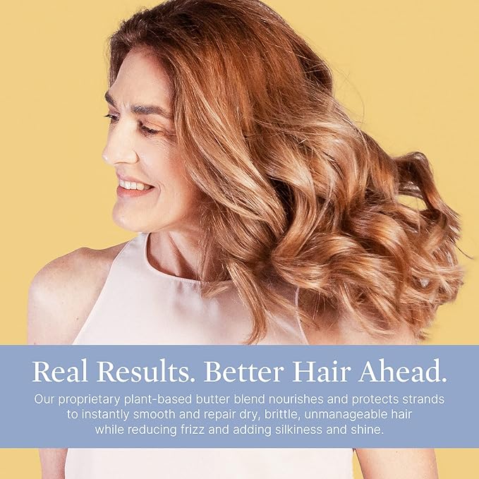 Better Not Younger Restorative Butter Hair Masque 6.8 fl oz - Hair Repair Mask with Plant-Based Butters, Biotin, Argan & Caffeine for Women Over 40 - Restores Moisture, Adds Volume & Boosts Shine-Velvo Beauty