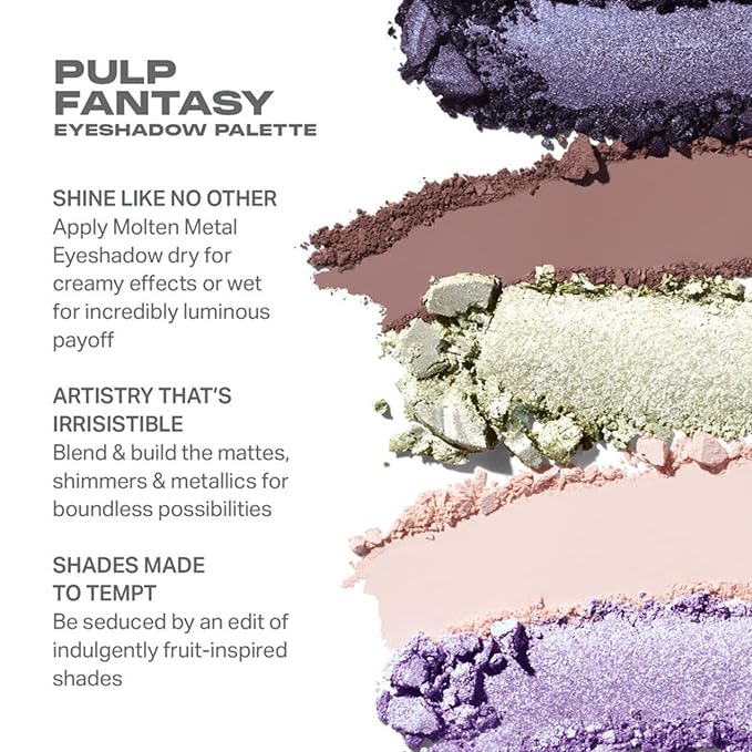 Morphe Pulp Fantasy Artistry Palette - Foil-Effect Eyeshadow Palette with Matte, Shimmer & Foil Finishes - Violet, Rich Taupe & Brown Eyeshadow with Luminous Payoff (0.35 oz)-Velvo Beauty