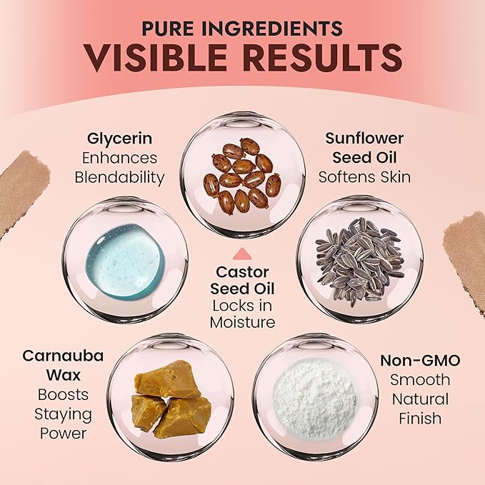 Organic Blush Tube, Brandy - 100% Natural Vegan Cream Blush Sticks, Multi-Use Bronzer, & Highlighter for Lips, Cheeks & Eyes, Buildable Shimmer, Gluten-Free, Paraben-Free, Made in USA-Velvo Beauty