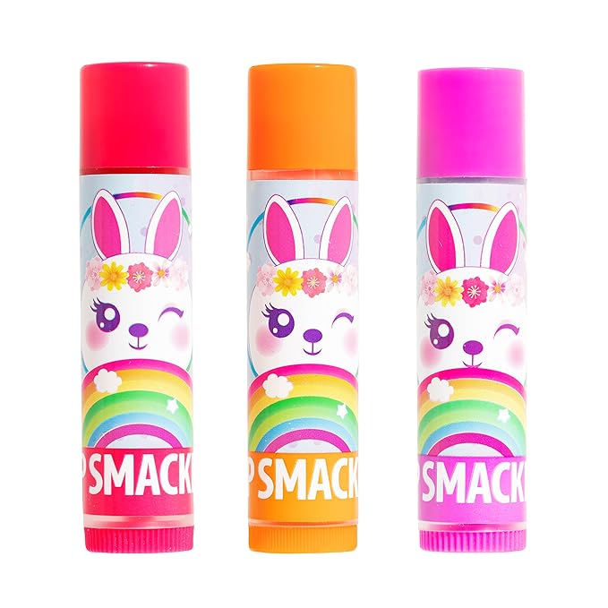 Lip Smacker Easter Lip Balm Trio Card - Bunny | Easter Basket Stuffers for Children-Velvo Beauty