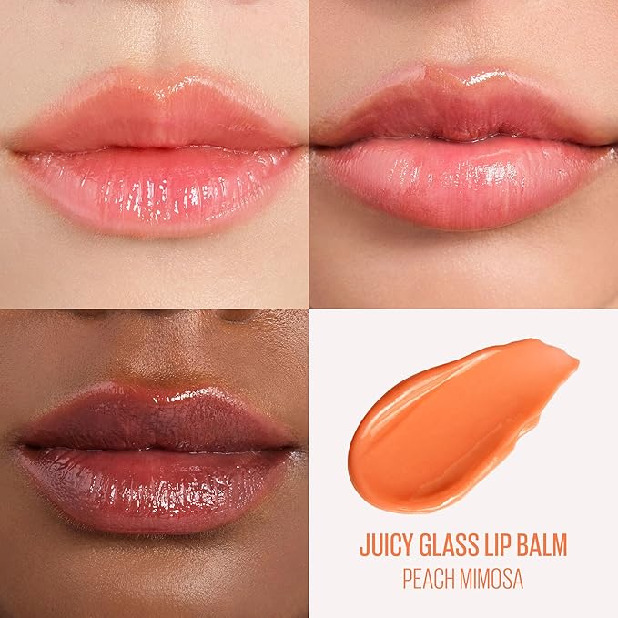 Kaja Juicy Glass Lip Balm | Plumping, Hydrating, Korean Lip Balm, Moisturizing Lip Care, 24hrs Long-lasting Hydration, Nourishing Lip Care | Peach Mimosa, 0.15 oz.-Velvo Beauty