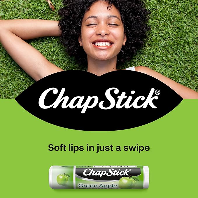 ChapStick Bulk Lip Balm Green Apple, Lip Care Tubes, 0.15 oz, 144 ct case-Velvo Beauty