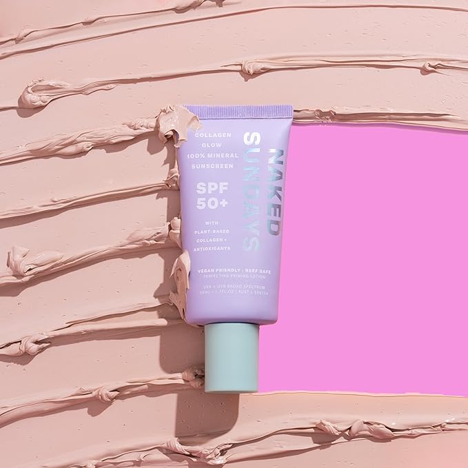 Naked Sundays SPF 50 Mineral Facial Sunscreen, Hydrating SPF with Zinc Oxide, Primer & Sheer Tint for Healthy Glow - 2 pack-Velvo Beauty