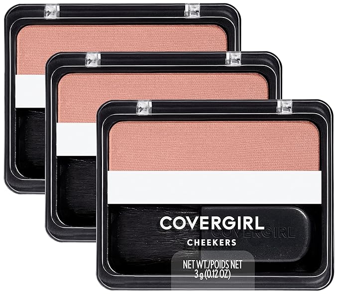 COVERGIRL Cheekers Blendable Powder Blush Soft Sable, .12 oz (packaging may vary), 1 Count (Pack of 3)-Velvo Beauty