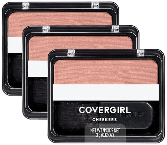 COVERGIRL Cheekers Blendable Powder Blush Soft Sable, .12 oz (packaging may vary), 1 Count (Pack of 3)-Velvo Beauty