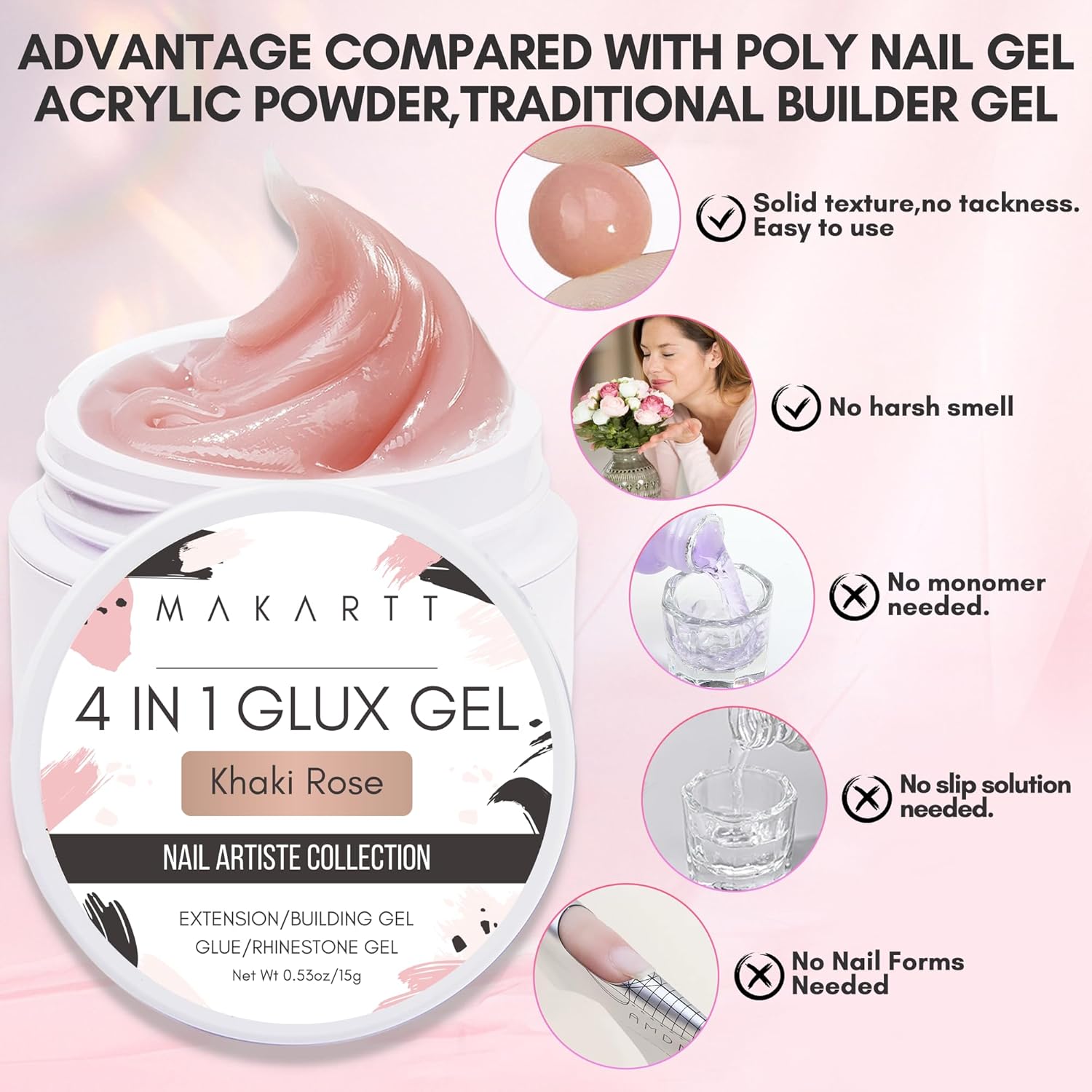 Makartt 3D Nail Gel Art: 3D Sculpting Gel Carving DIY Manicure,Solid Gels Builder for Nails Starter Kit, Clear Nude Pink 4 Colors for Extension, Molding Hard Gels with Silicone Molds Sculpture Brush-Velvo Beauty