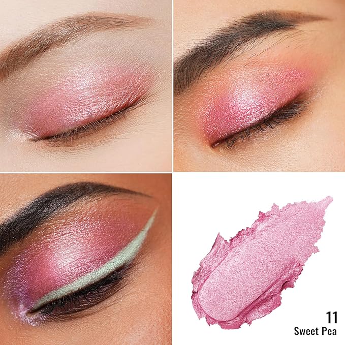 Oulac Pink Cream Eyeshadow also for Highlighter Large Capacity Highly Pigmented Eye Shadow Waterproof &Long Lasting with Moisturizing Formula 11-Velvo Beauty
