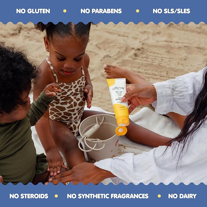 Tubby Todd Face and Body Mineral Protection Sunscreen Kit for Baby, Toddler and Kids - The Sun Bundle - Sunscreen Lotion 4 Fl Oz, Sunscreen Spray 6 Fl Oz and Sunstick 0.5 Oz - Fragrance-Free-Velvo Beauty