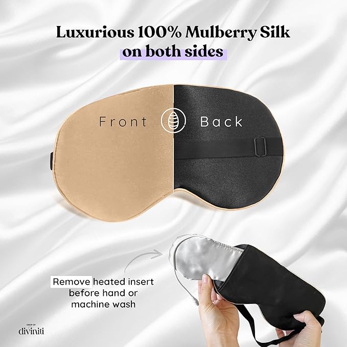 Heated Eye Mask for Dry Eye Relief - Stye Eye Treatment, Warming Eye Mask for Dry Eyes Mask Warm Compress for Eyes, Sinus Mask Heated Eye Patch - Dry Eye Mask Moist Heat Electric Warming - Champagne-Velvo Beauty