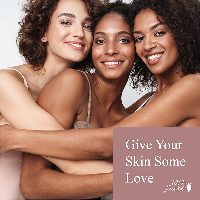 100% PURE Healthy Foundation Full Face Coverage Makeup, Liquid Matte Finish with Anti-Aging Benefits - Vegan Gorgeous Fruit Pigmented Peach Bisque Color (Medium with Olive Undertone) - 1 Fl Oz-Velvo Beauty