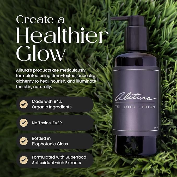 Alitura Naturals Organic Face & Body Lotion – Anti-Aging Moisturizer with Olive Oil & Acai Butter – Hydrating Cream for Dry, Sensitive & Aging Skin – For Men & Women – 200ml-Velvo Beauty