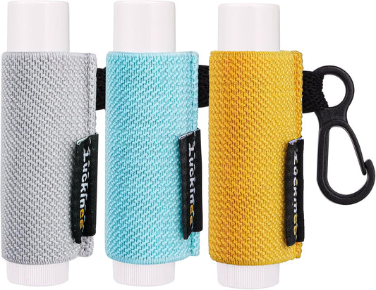 Lip Balm Keychain - Shinny Chapstick & Lipstick Holder - Tight Elastic Holder for Fat & Slim Lip Balms-Velvo Beauty