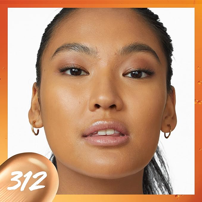 Maybelline Super Stay Up to 24HR Skin Tint, Radiant Light-to-Medium Coverage Foundation, Makeup Infused With Vitamin C, 312, 1 Count-Velvo Beauty