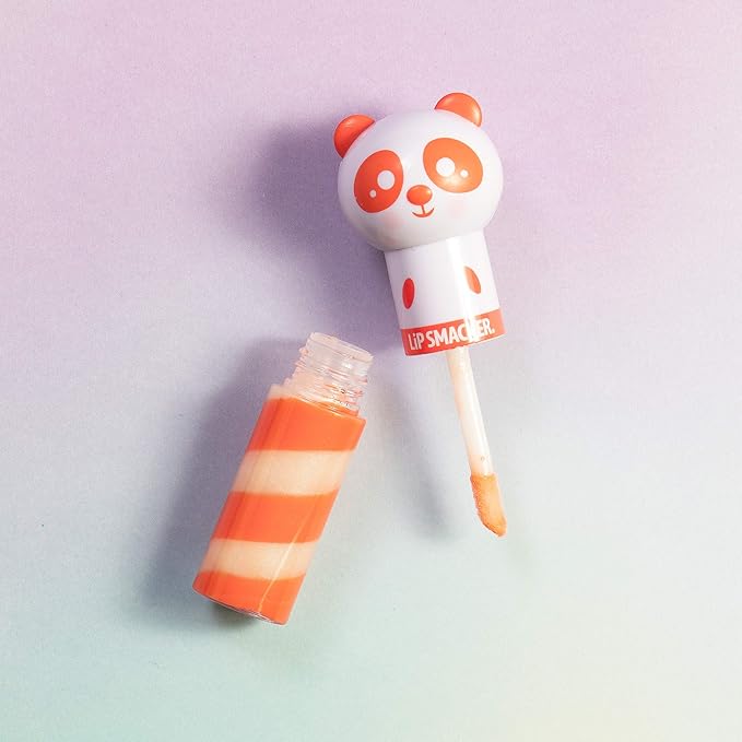 Lip Smacker Lippy Pals Swirls Panda, Flavored Moisturizing & Smoothing Soft Shine Lip Balm, Hydrating & Protecting Fun Tasty Glossy Finish, Cruelty-Free & Vegan - Paws-Itively Peachy-Velvo Beauty