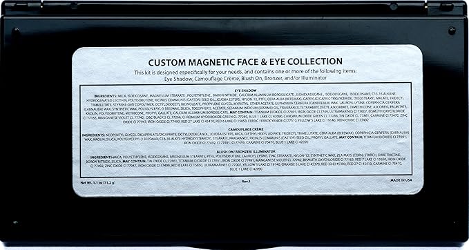 Off White, Matte Medium Grey Blue, and Glitter Black Deep Navy Blue Vegan Eyeshadow Trio Palette; Talc, Paraben & Cruelty Free-Velvo Beauty