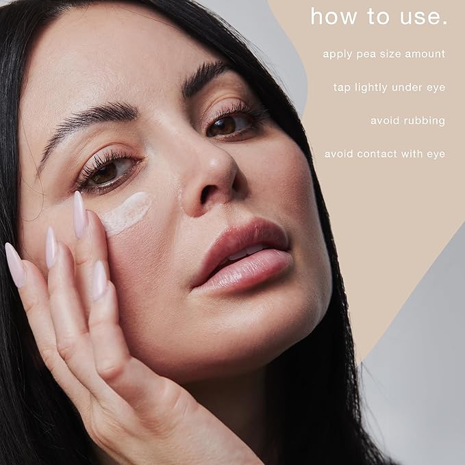 CRVFT Under Eye Cream | Brighten Dark Circles/Reduce the Appearance of Puffy Eyes | Peppermint Scented w/Caffeine | 30-Day Supply [.25 ounces]-Velvo Beauty