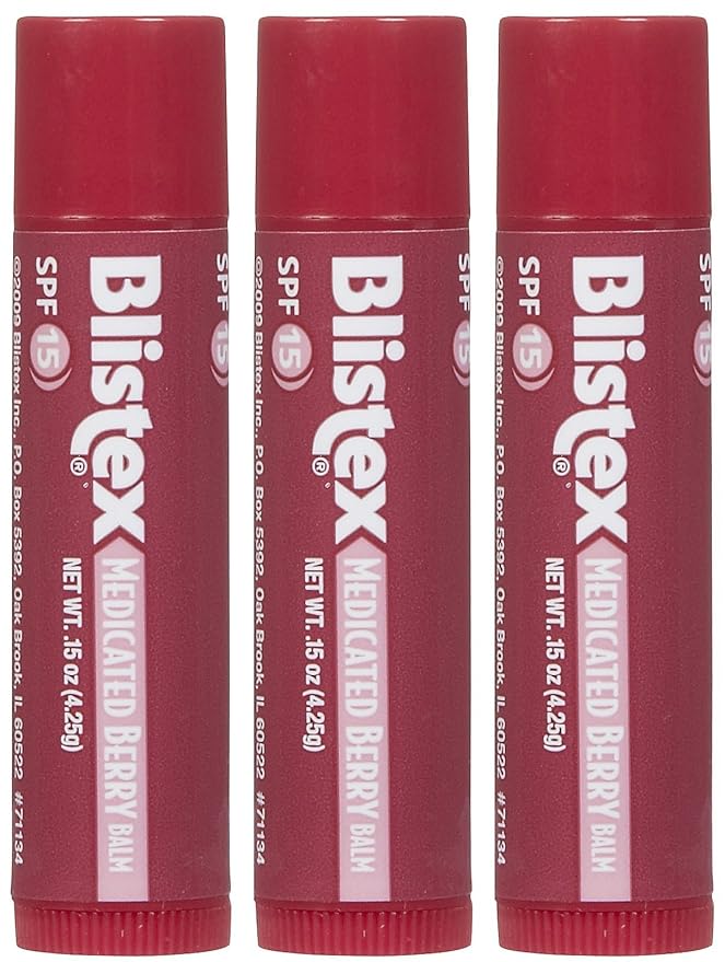 Blistex Medicated Berry Lip Balm, 3 pack-Velvo Beauty