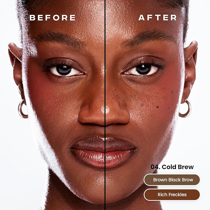 Sacheu Brow & Freckle STAY-N Tinted Eyebrow Gel & Faux Freckle Pen — 2-in-1 Longwear Water Resistant Brows Tint, Cruelty-Free & Vegan, Cold Brew-Velvo Beauty