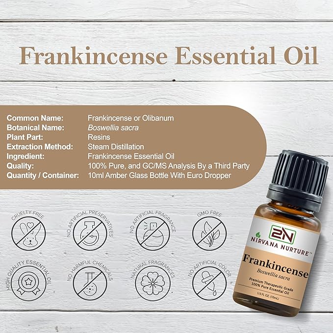Frankincense Sacra Essential Oil 100% Pure Premium Therapeutic Grade, Undiluted - Aromatherapy Diffuser for Calm and Relaxation, Skin Care, Hair Care-Velvo Beauty