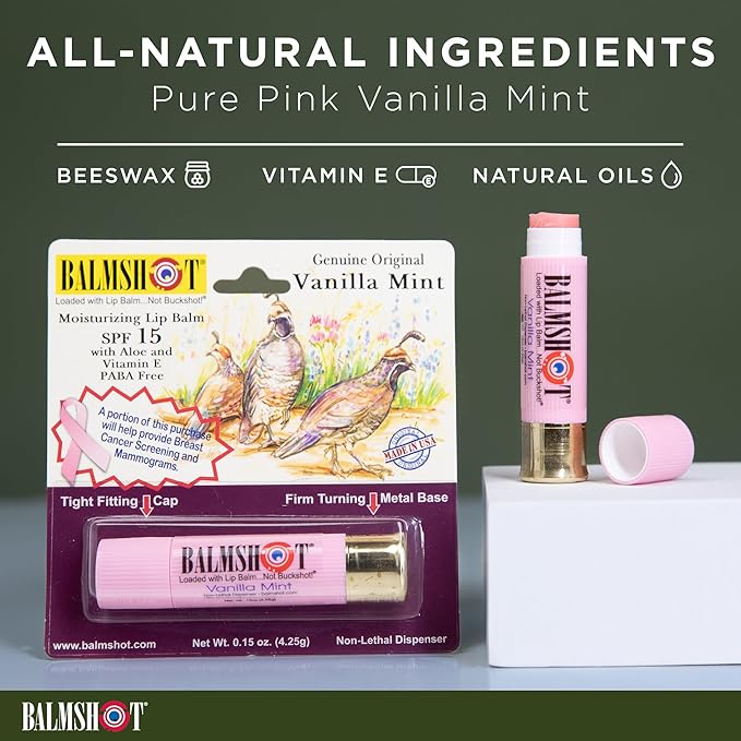 BALMSHOT Lip Balm Two Pack of Classic & Pure Pink-Velvo Beauty