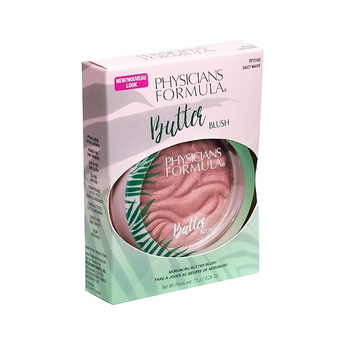 Physicians Formula Murumuru Butter Blush Makeup Powder, Saucy Mauve, Dermatologist Approved, Vegan-Velvo Beauty