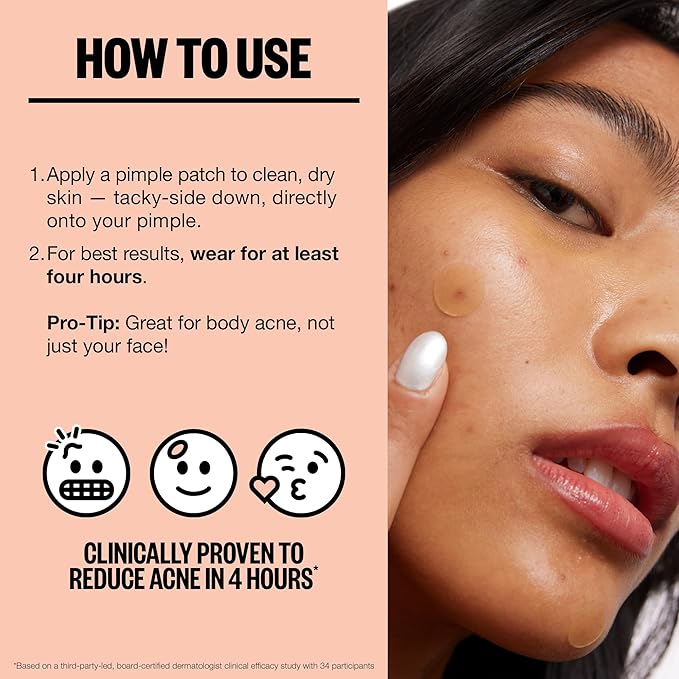 PEACE OUT Acne Healing Dots Helps Clear Blemishes Overnight, Fast Acting Hydrocolloid Pimple Patches for Breakouts with Salicylic Acid, Retinol and Aloe Vera, Award Winning Skincare Solution 10 Count-Velvo Beauty