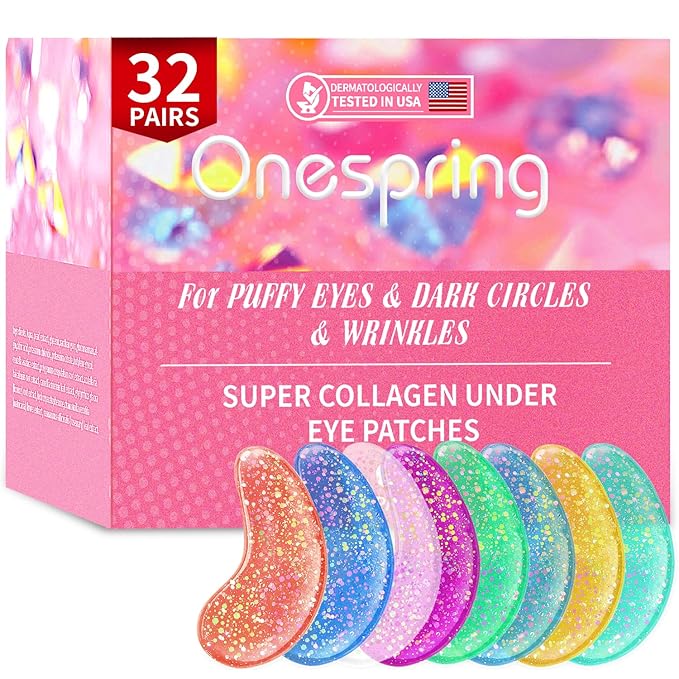 Under Eye Patches (32 Pairs) - Collagen-Infused, Anti-Puffiness & Dark Circle Treatment - Luxurious Skincare for Under Eye Bags & Fine Lines, Gifts for Women-Velvo Beauty