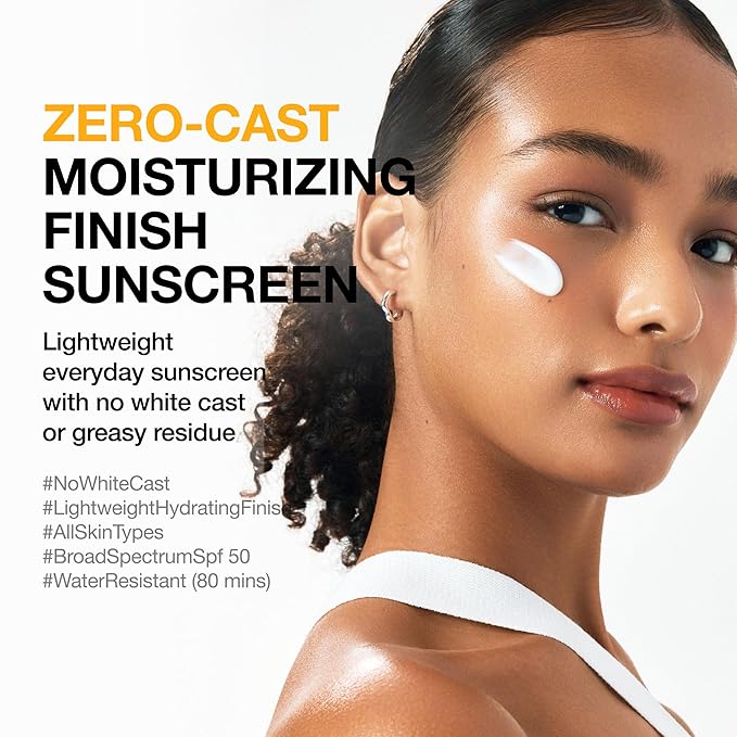 Anua Zero-Cast Moisturizing Finish Sunscreen,SPF 50, Glow Natural Sunscreen,No White cast, Hyaluronic Acid, Niacinamide sun block for face,Oil-Free, Oxybenzone free, Travel Essential (50ml/1.69fl.oz)-Velvo Beauty