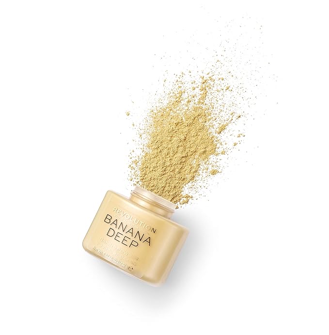 Revolution Beauty, Loose Baking Powder, Makeup Setting Powder, Long Lasting Coverage, Mattifies & Reduces Shine, Banana Deep, 1.13 Oz-Velvo Beauty