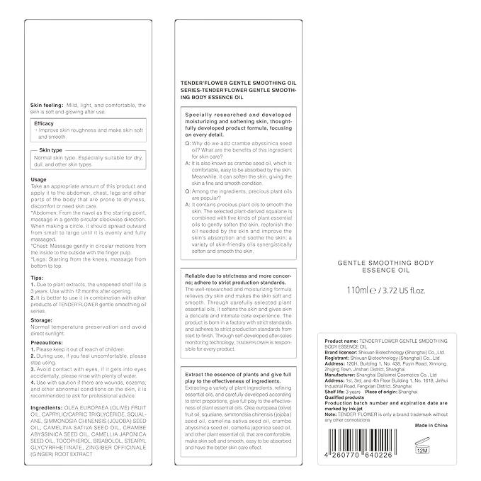 2PCS Folic Acid&Amino Acid,Essence combination of oil and lotion,Age-Defying Vegetable Glycerine for Skin Firms, Smooth, Anti Stretch Mark, Moisturizing 6.7 OZ +3.7 OZ-Velvo Beauty