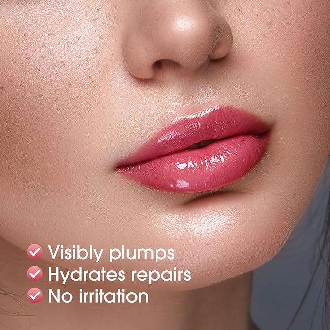 Berry Lip Gloss Hydrating, Plumps, High Glossy, Non-Sticky and Lightweight, Moisturizing, Shiny and Vegan Tinted Lip Gloss, Nourish & Hydrate Glow Glossier Lip Balm Lipstick(6# BERRY)-Velvo Beauty