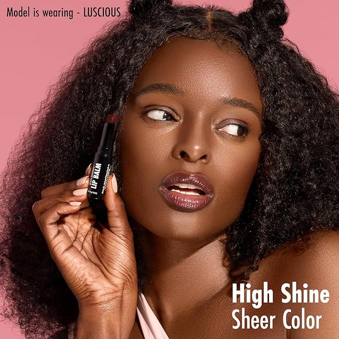 Black Radiance Beyond A Pout Plumping Lip Balm, Moisturizes & Conditions with a Blend of Botanical Oils & Hyaluronic Acid For a Glossy Finish, Vegan, Cruelty-Free - Luscious-Velvo Beauty