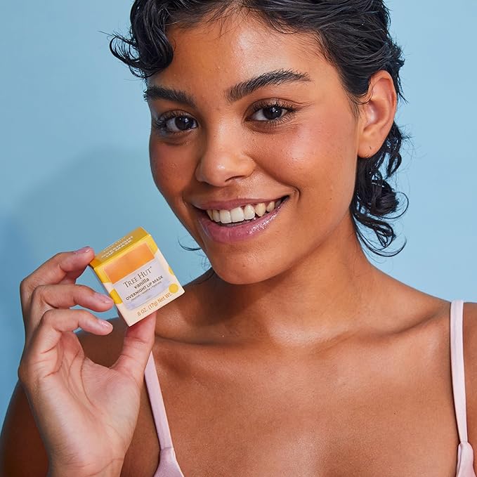 Tree Hut Vanilla Overnight Lip Mask | Leave on Overnight & Wake up to Soft, Hydrated Lips | Elevate your Self Care Routine | .6 oz.-Velvo Beauty