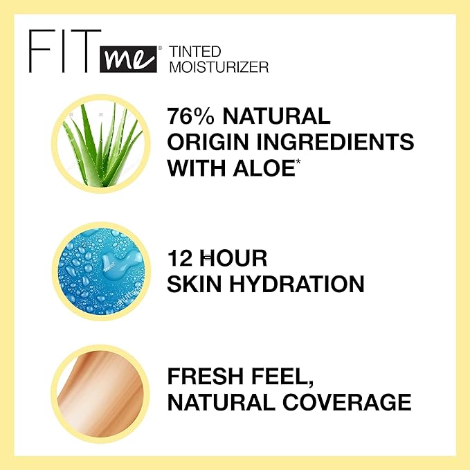 Maybelline New York Maybelline Fit Me Tinted Moisturizer, 355, 1 Fl. Ounce ., 355, 1 fluid_ounces (Pack of 2)-Velvo Beauty