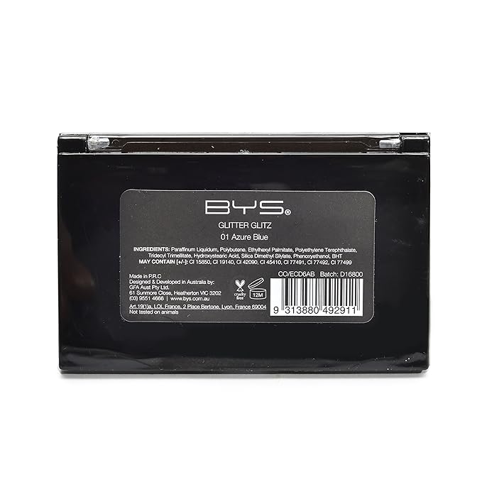 BYS Glitter Glitz Gel for Eyes and Face Eye 6 Shade Makeup Palette - Azure Blue-Velvo Beauty