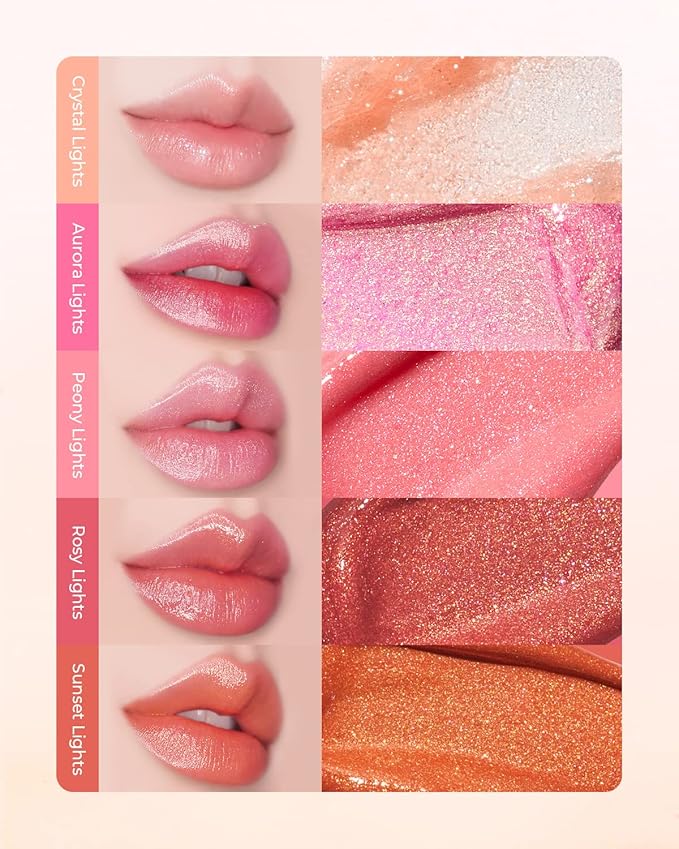 AMTS Tinted Lip Balm - Crystal Lights | Hydrating Glitter Lipstick | Pearl Shimmering Daily Lip Makeup for dry, cracked, chapped lips | korean beauty Moisture Lip Tint-Velvo Beauty
