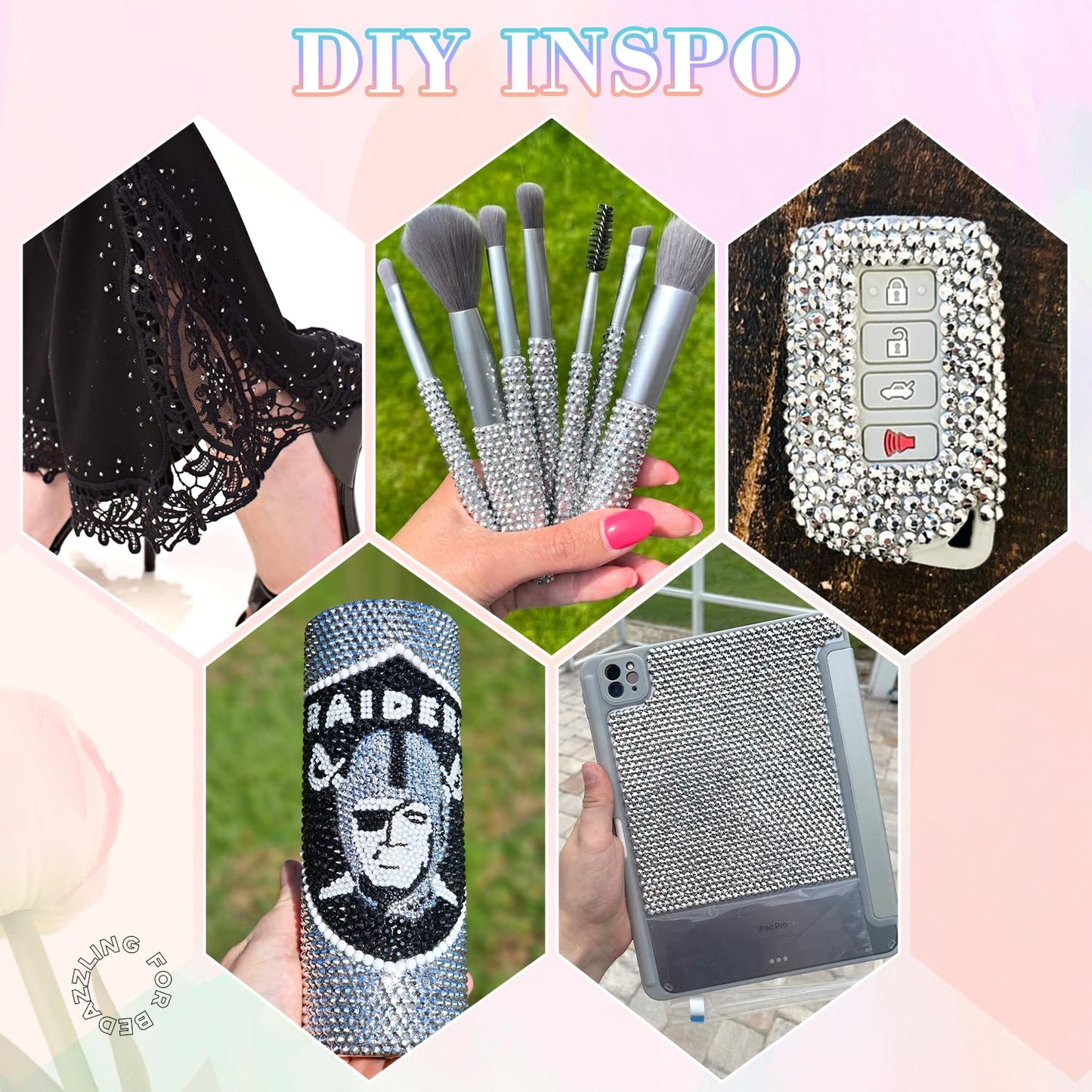 25000Pcs Resin Rhinestones with Tweezers for Crafting, 2-6mm Mixed Sizes (Silver) Non Hotfix Flatback Gems, Bedazzling Crystal for DIY Crafts Clothing Tumblers Mugs Shoes Decor Nail Art-Velvo Beauty